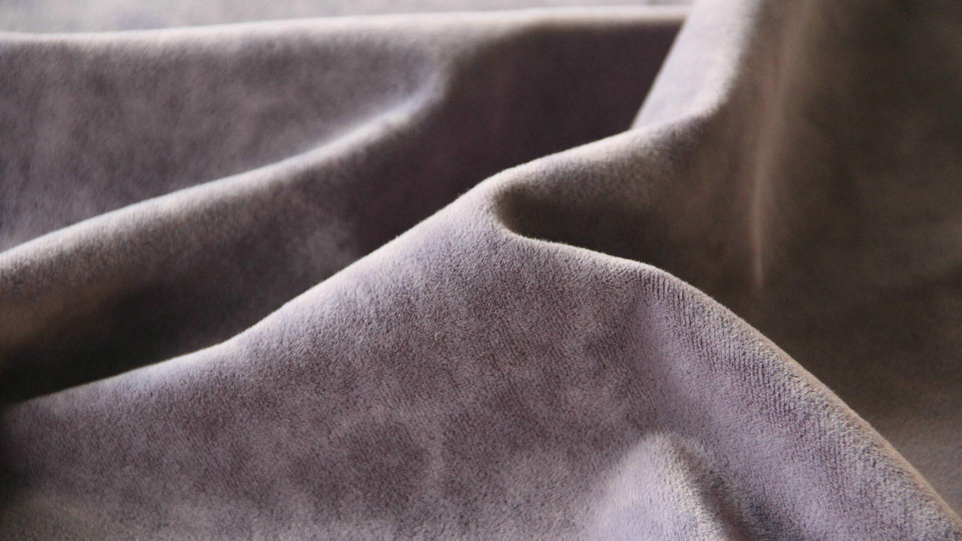 Cloudy Effect Printed Mosha Velvet With Backing